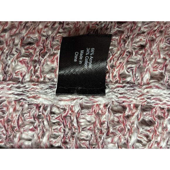 Lane Bryant Loose Knit Open Front Cardigan Womens Sz 18/20 Burgundy Long sleeve - Picture 4 of 7